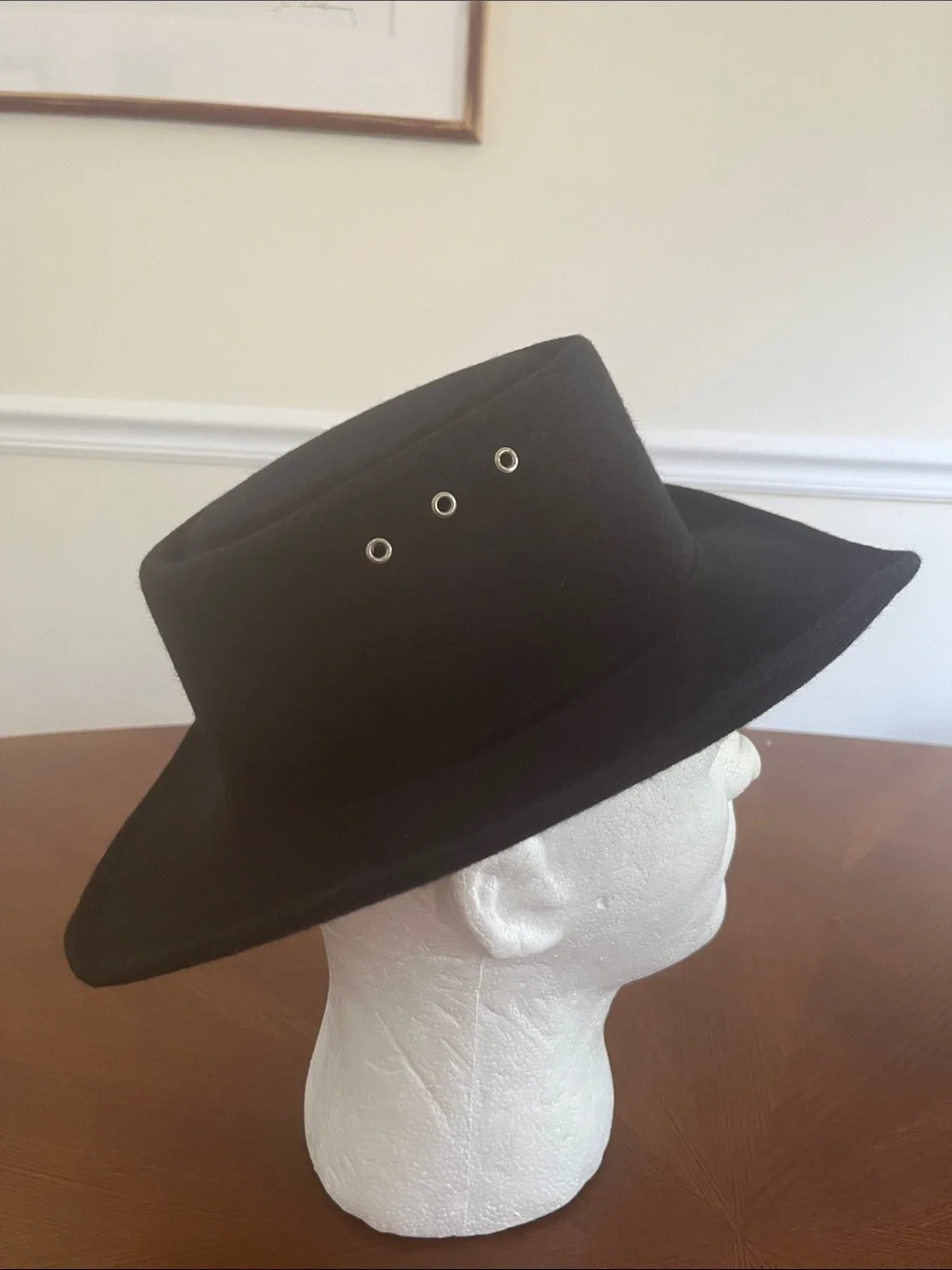 Western Gambler Hat Black Wool Western Express Unisex Size Small